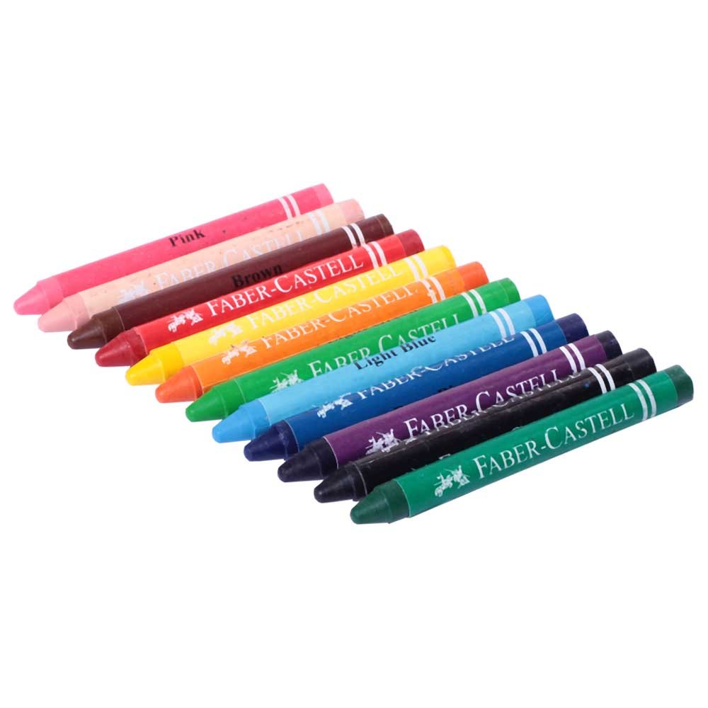 Faber-Castell Wax Crayons 12 Shades 75mm.jpg