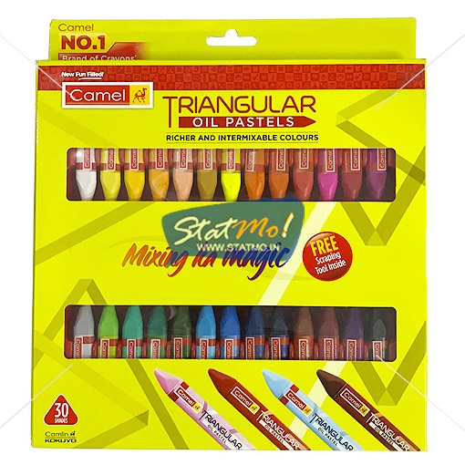 Camel Triangular Oil Pastels 30 Shades.jpg